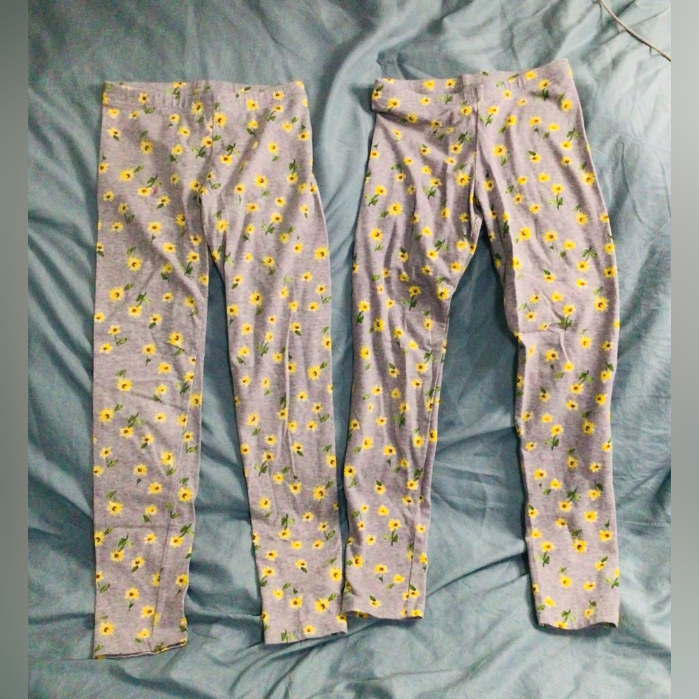 Old Navy Kids Leggings with Yellow Floral Print